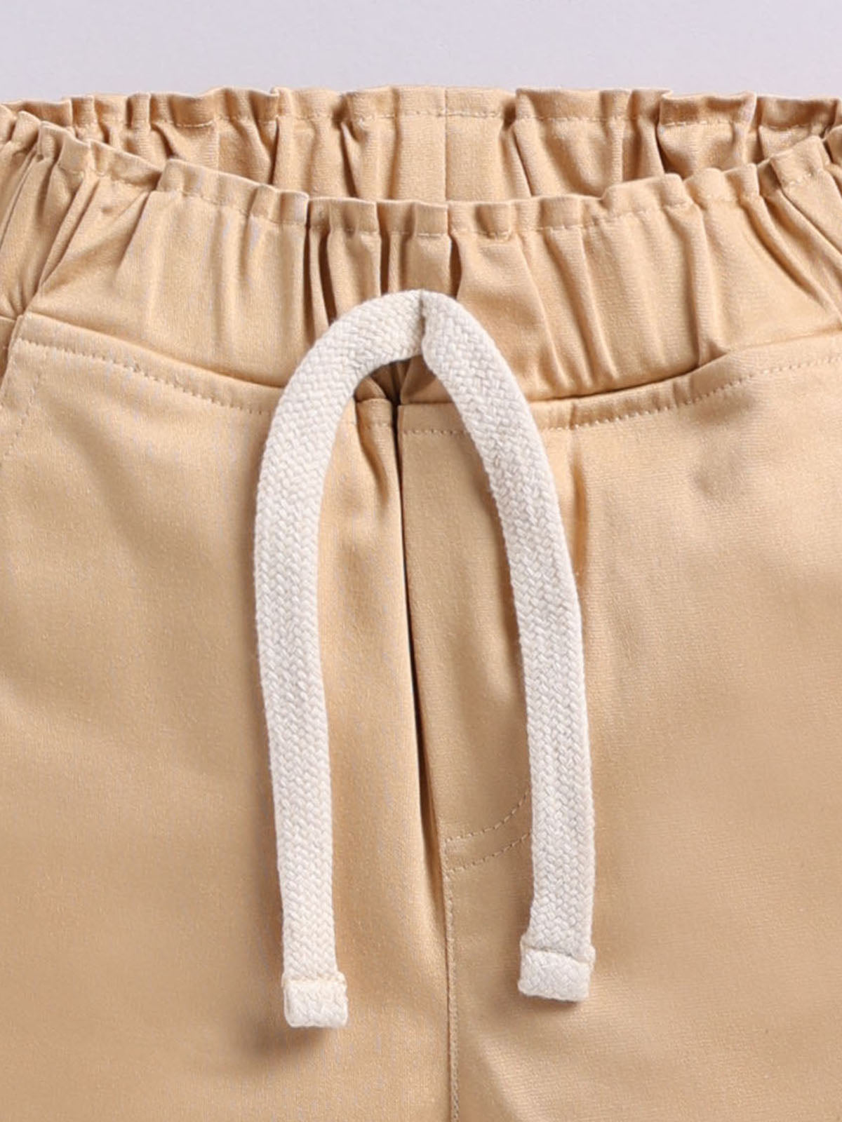 Baby Boys Casual Shirt Shorts  (Blue and Beige)