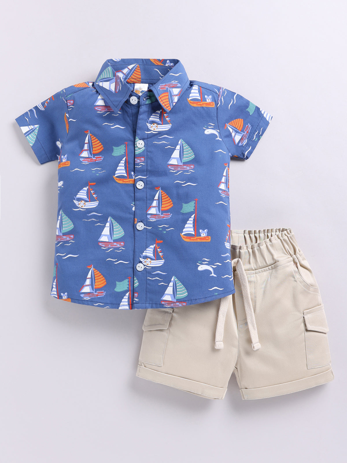 Baby Boys Casual Shirt Shorts  (MULTI)