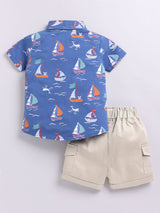 Baby Boys Casual Shirt Shorts  (MULTI)