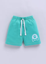 Baby Boys Casual T-shirt Shorts  (SEA GREEN)