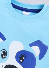 Baby Boys Casual T-shirt Shorts  (SKY)