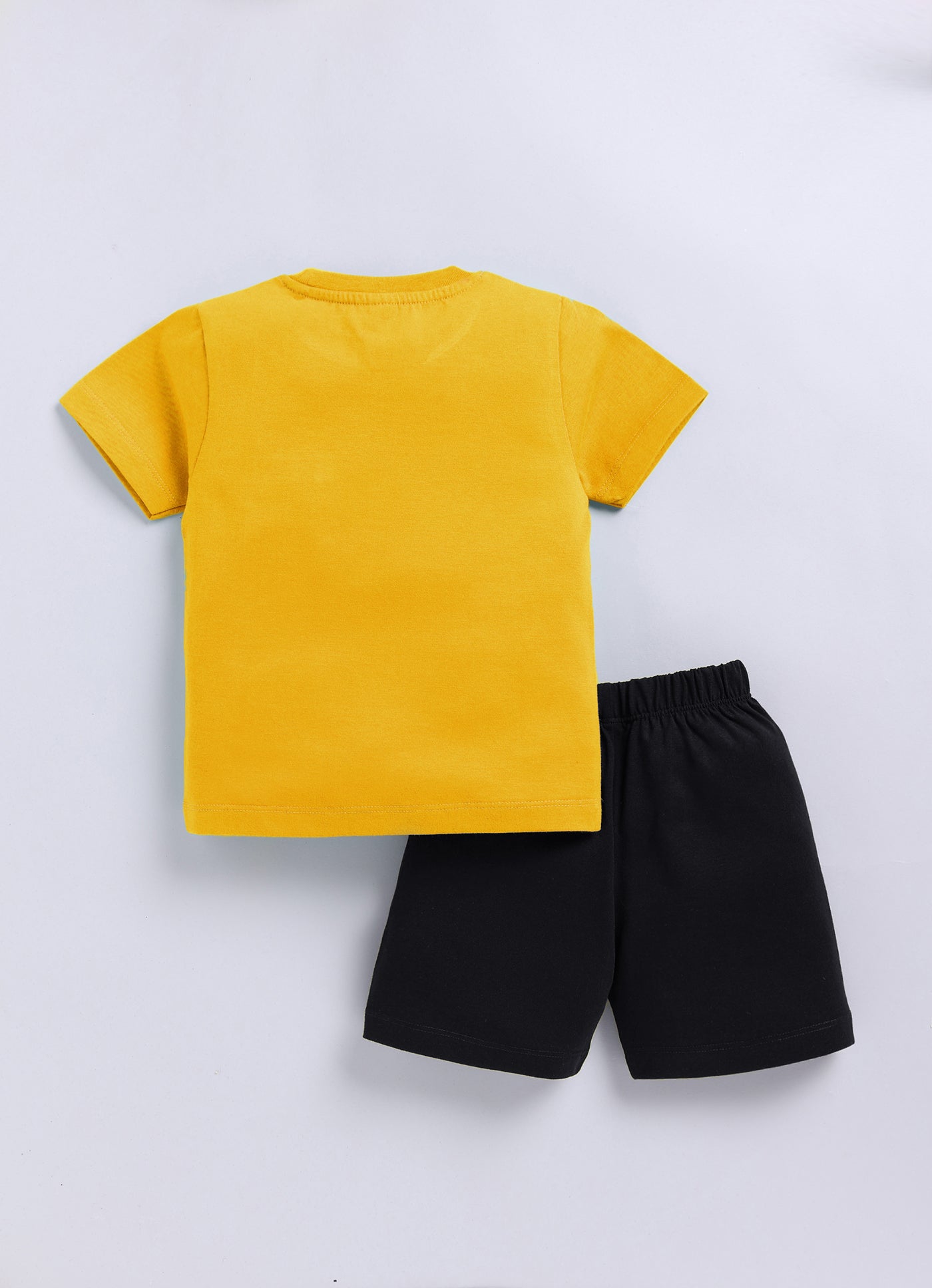 Baby Boys Casual T-shirt Shorts  (YELLOW)