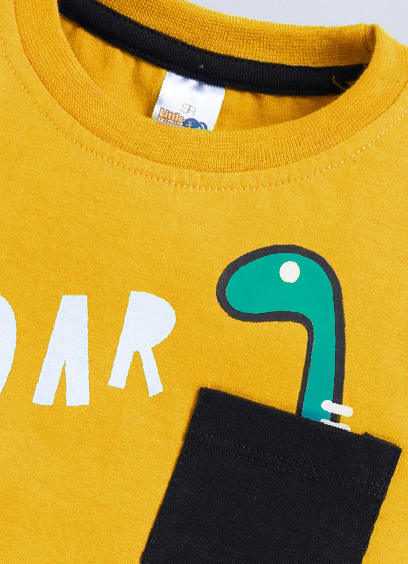 Baby Boys Casual T-shirt Shorts  (YELLOW)