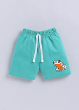 Baby Boys Casual T-shirt Shorts  (SEA GREEN)