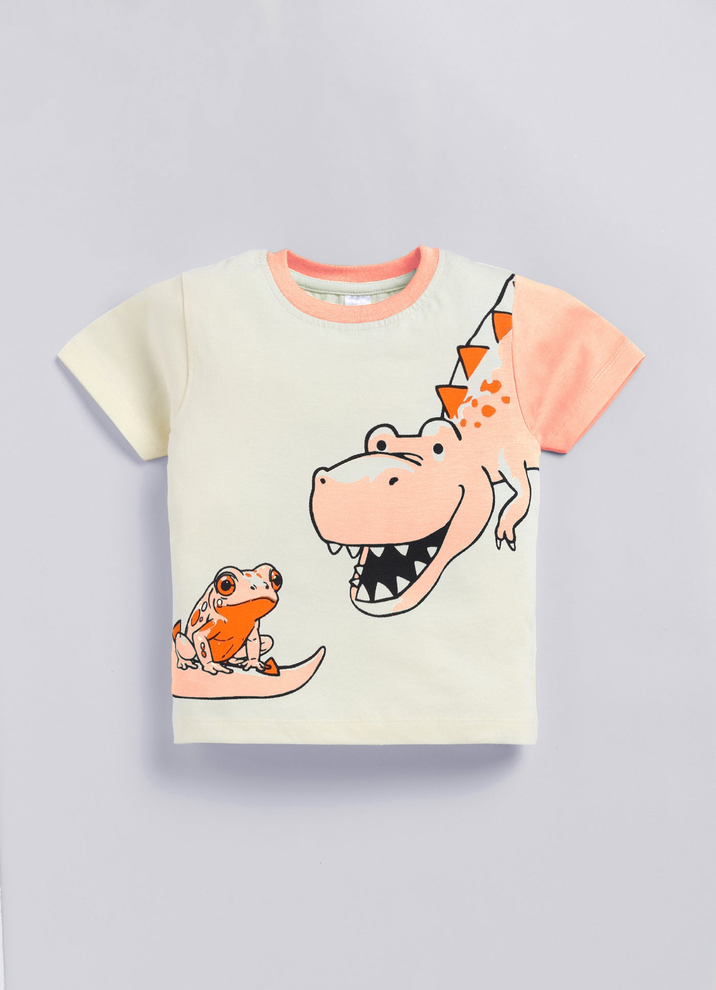 Baby Boys Casual T-shirt Shorts  (PEACH)