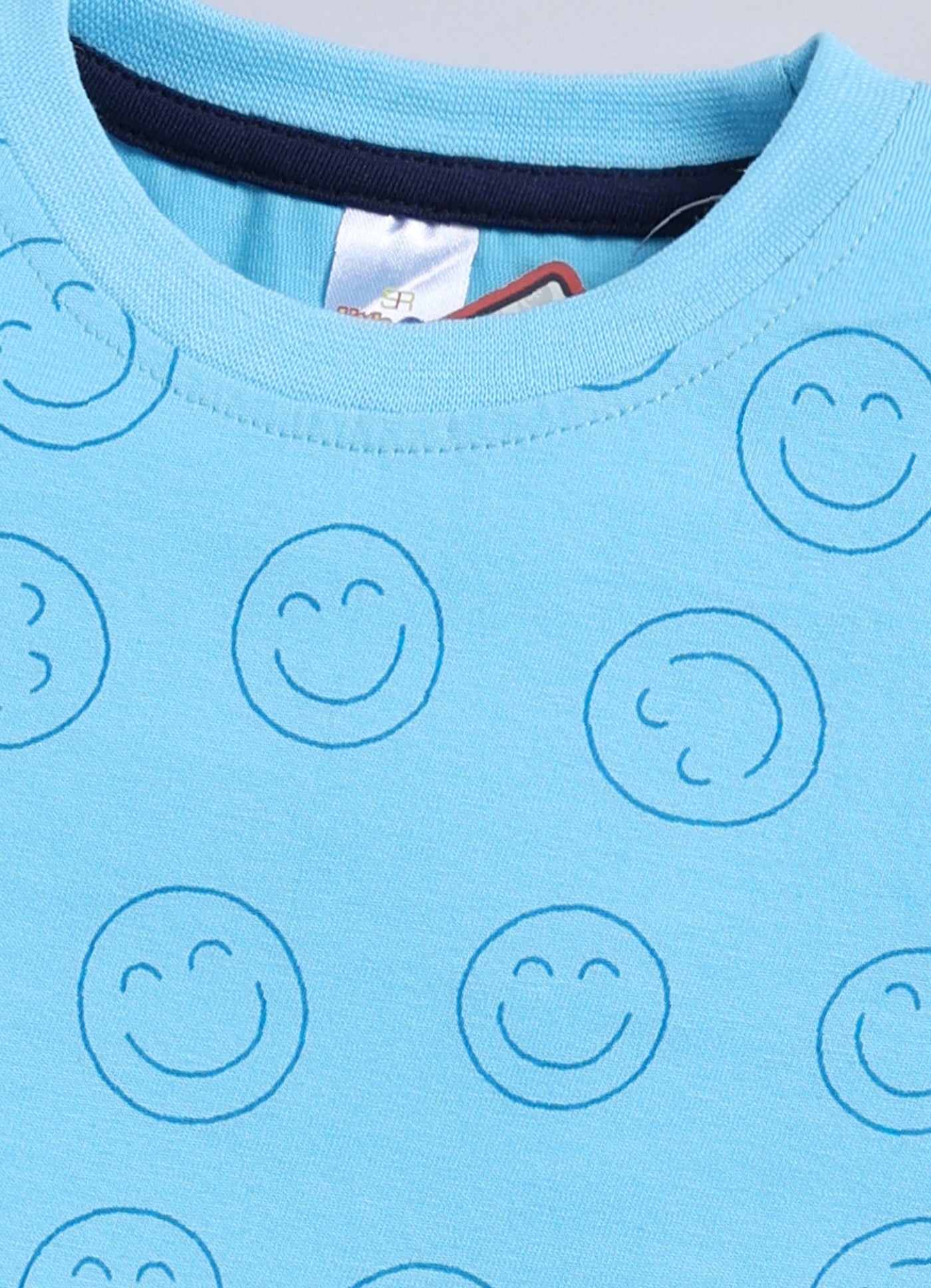 Baby Boys Casual T-shirt Shorts  (BLUE)