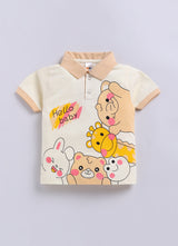 Animal Printed Collared Pure Cotton Co-Ords Set