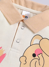 Animal Printed Collared Pure Cotton Co-Ords Set