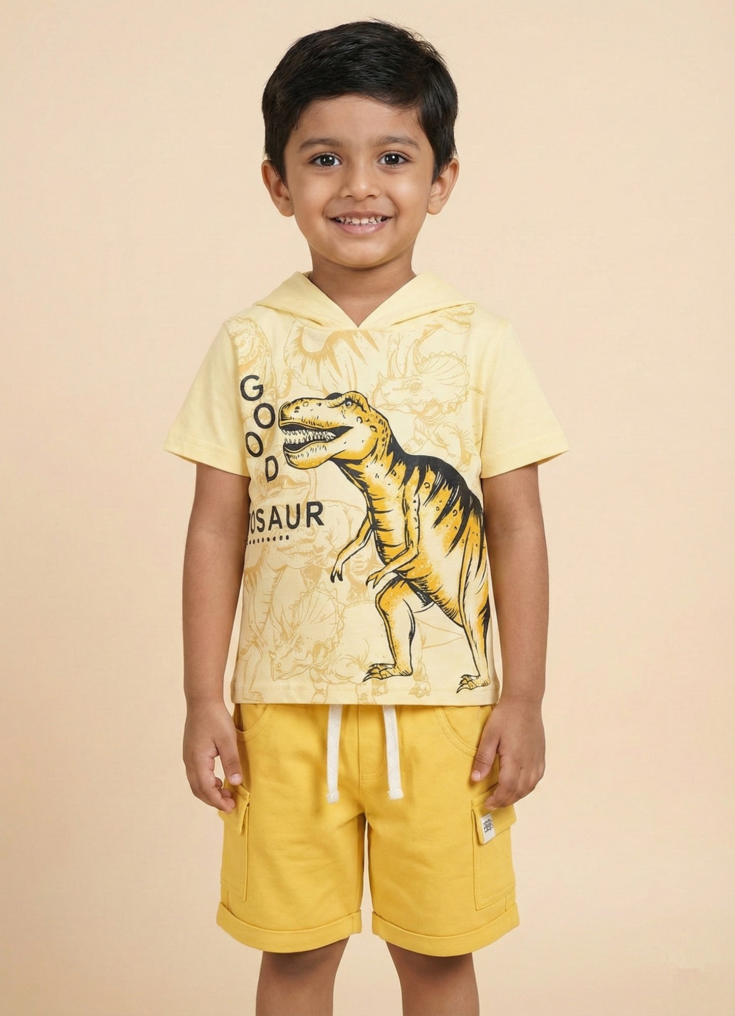 Dinosaur Hooded Pure Cotton Co-Ords Set