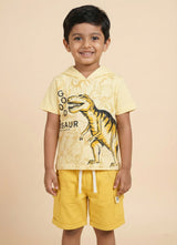 Dinosaur Hooded Pure Cotton Co-Ords Set