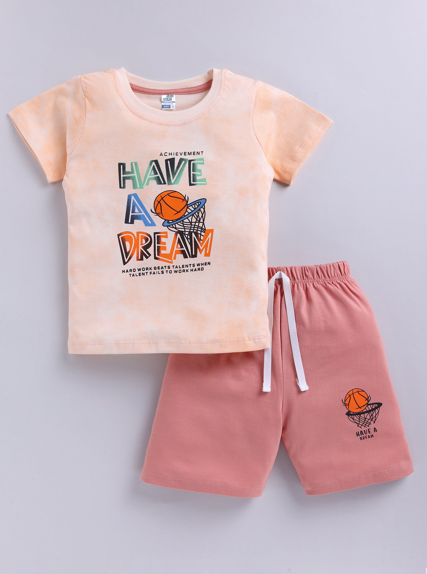 Graphical Printed Pure Cotton Co-Ords Set Pack of 3