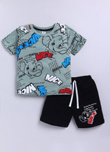 Graphical Printed Pure Cotton Co-Ords Set Pack of 3