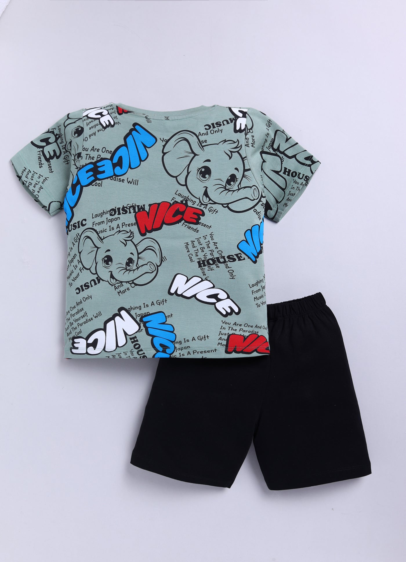 Elephant Printed Pure Cotton Co-Ords Set