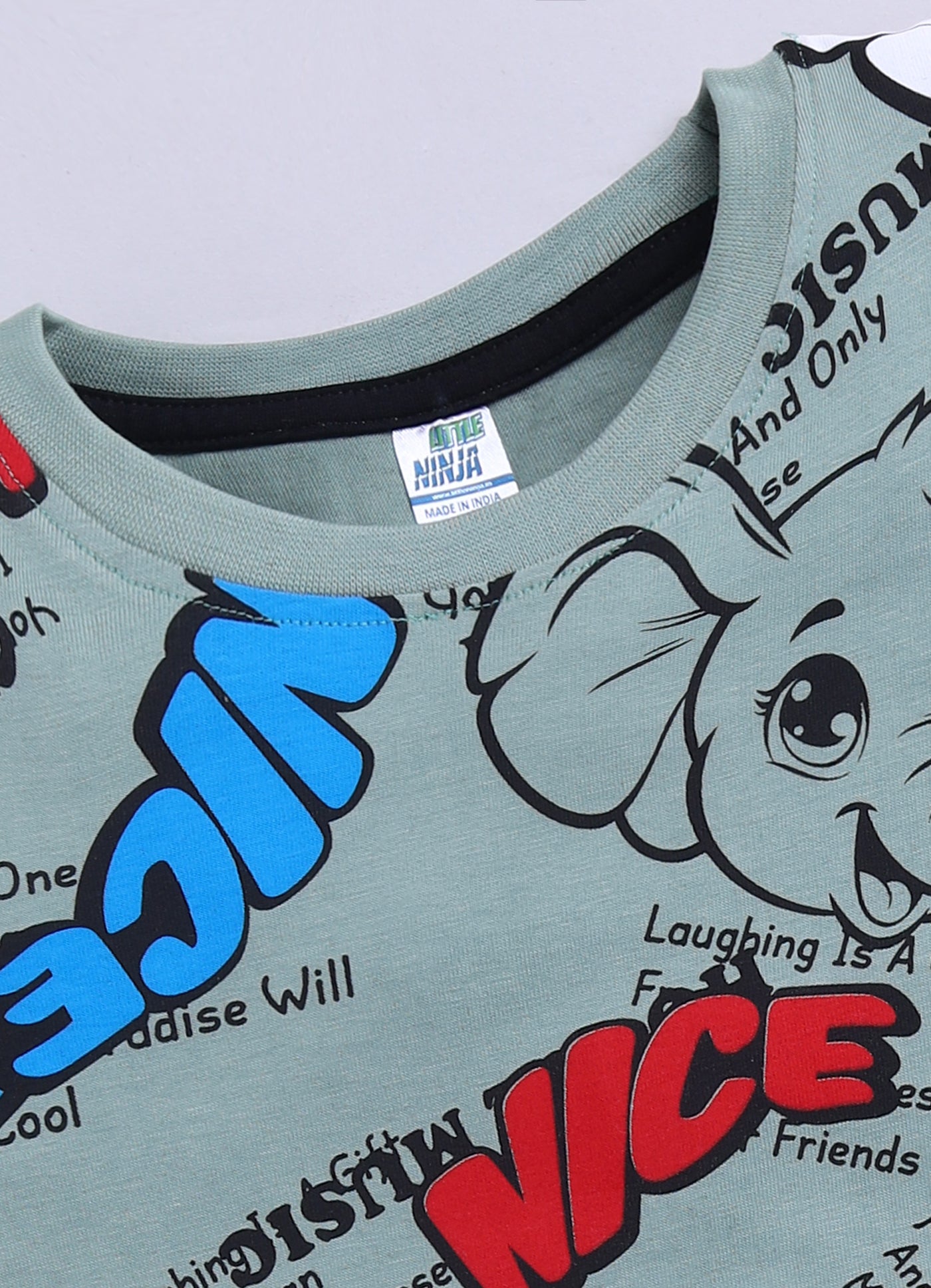 Elephant Printed Pure Cotton Co-Ords Set
