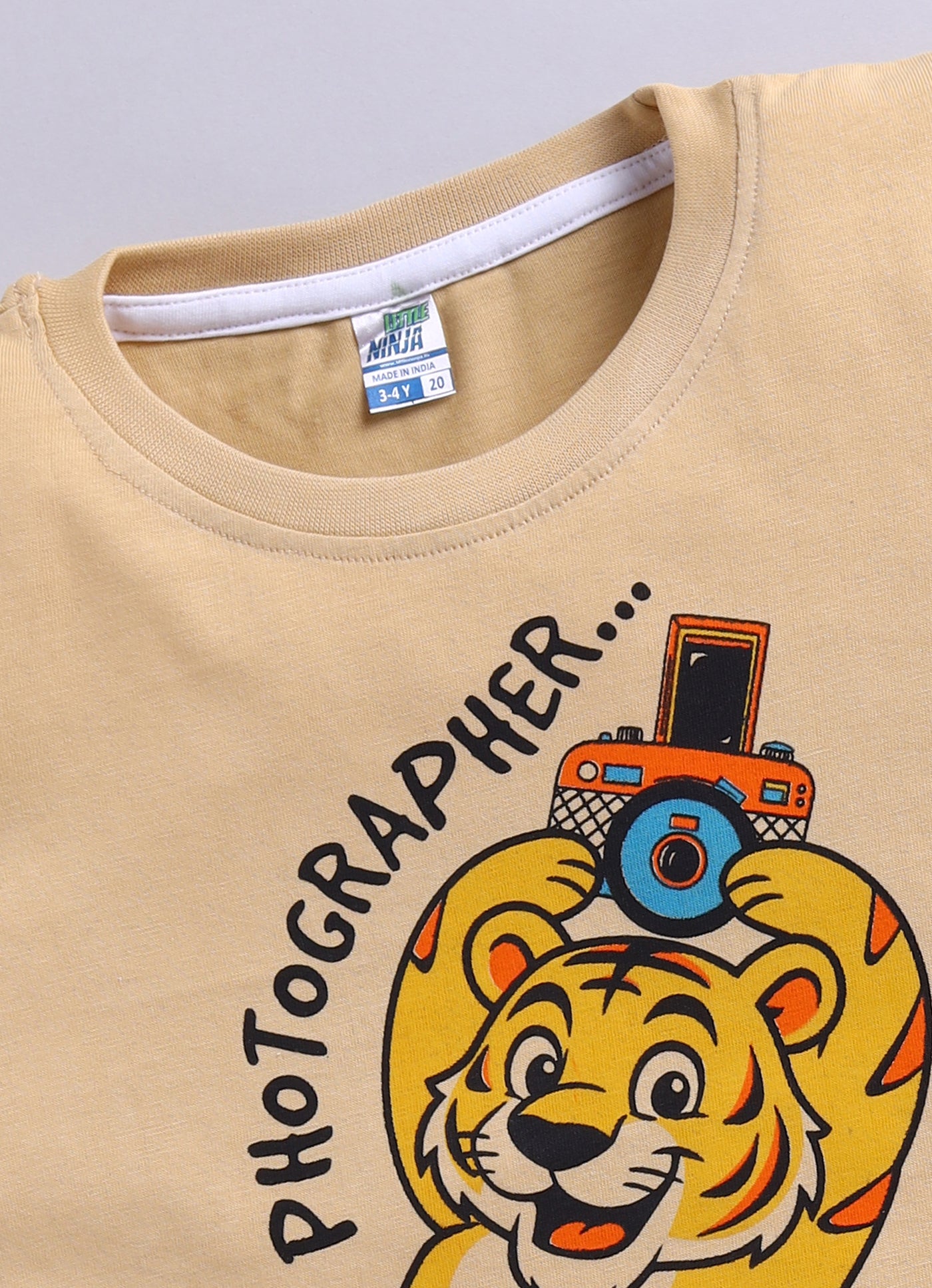 Tiger Printed Pure Cotton Co-Ords Set