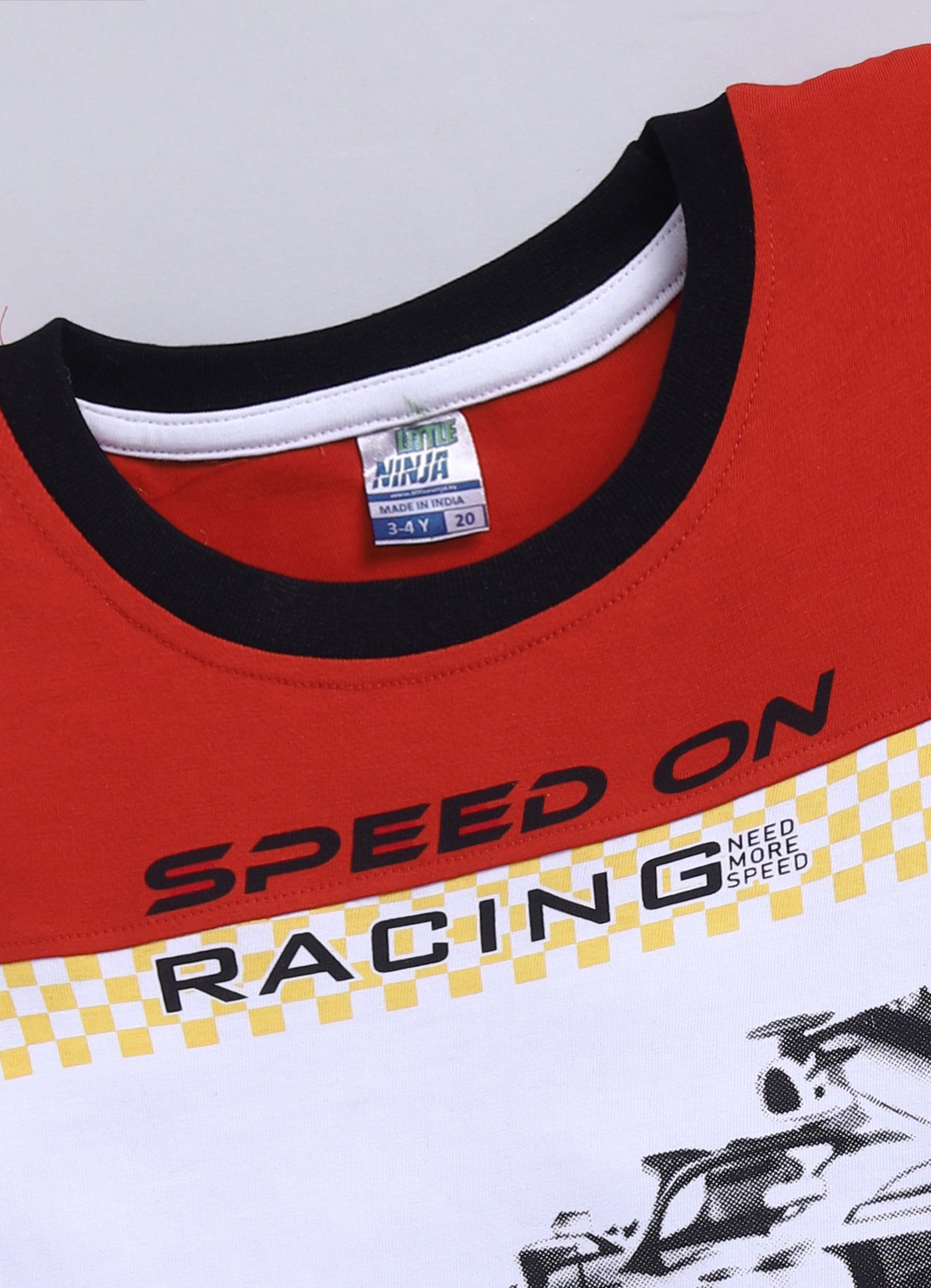 Formula Car Printed Pure Cotton Co-Ords Set