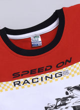 Formula Car Printed Pure Cotton Co-Ords Set