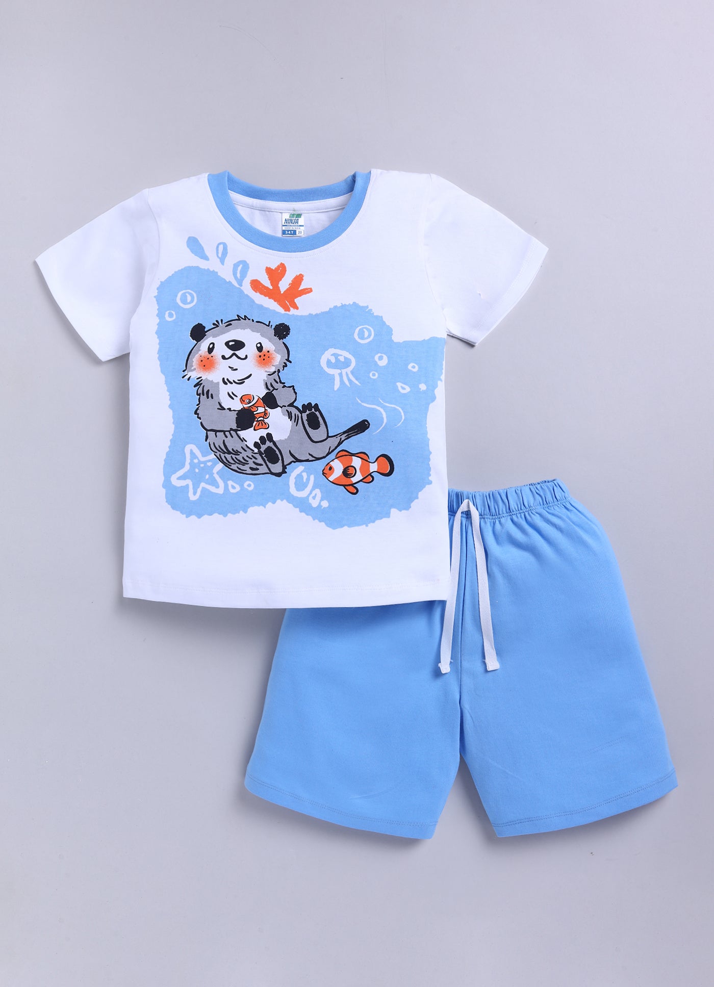 Graphical Printed Pure Cotton Co-Ords Set Pack of 3