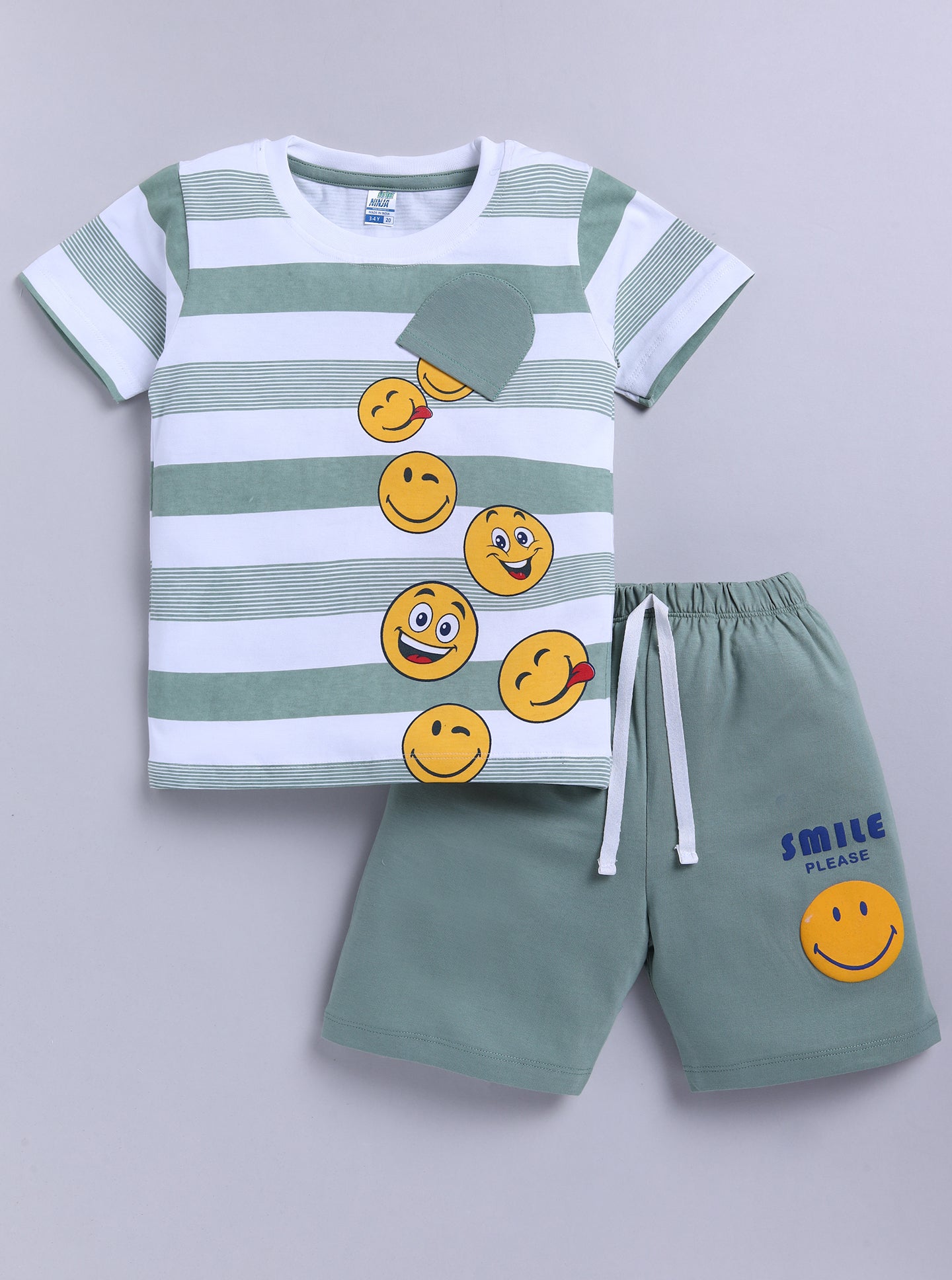 Graphical Printed Pure Cotton Co-Ords Set Pack of 3
