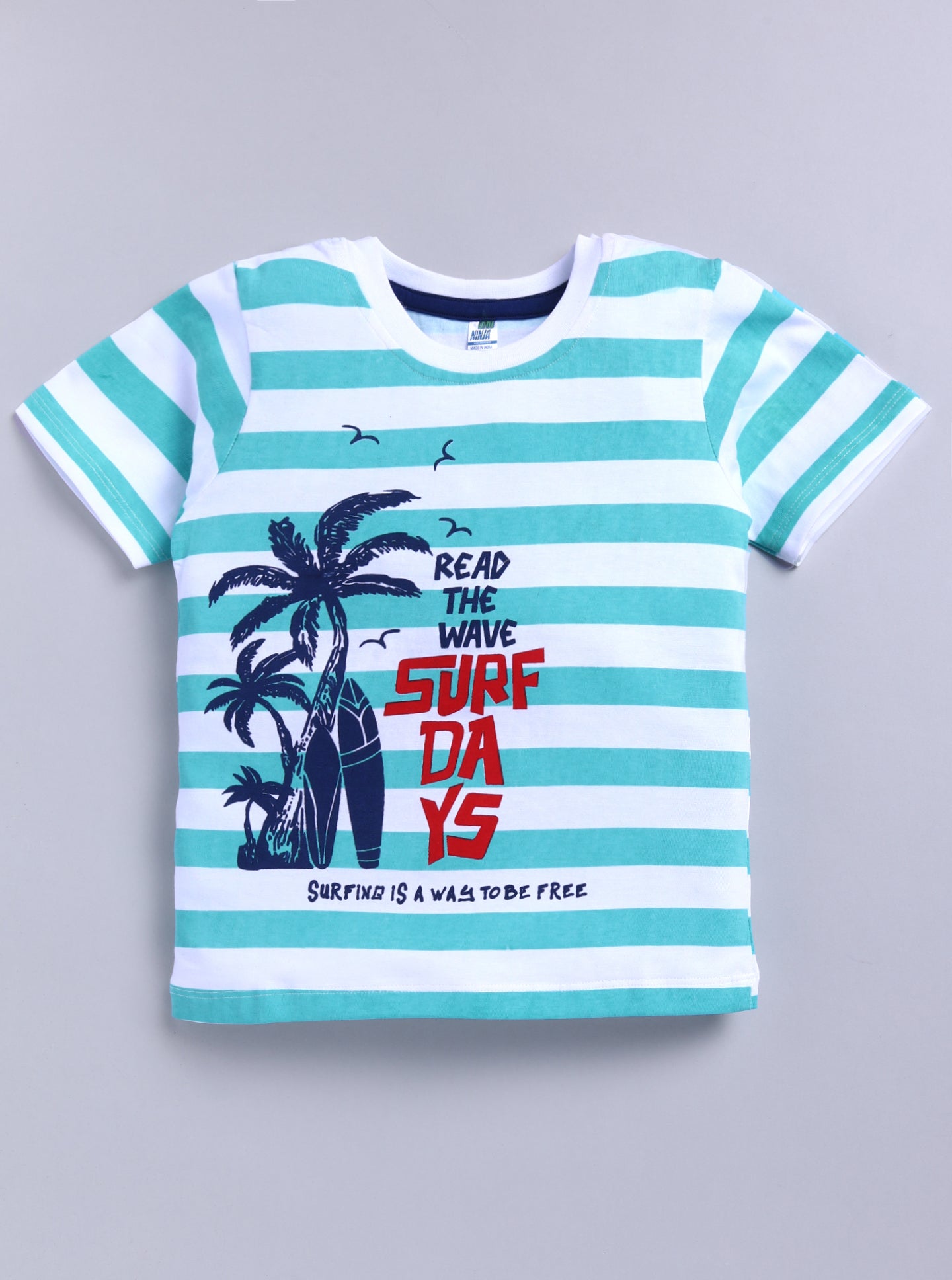 Beach Themed Stripped Pure Cotton Co-Ords Set
