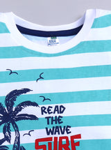 Beach Themed Stripped Pure Cotton Co-Ords Set