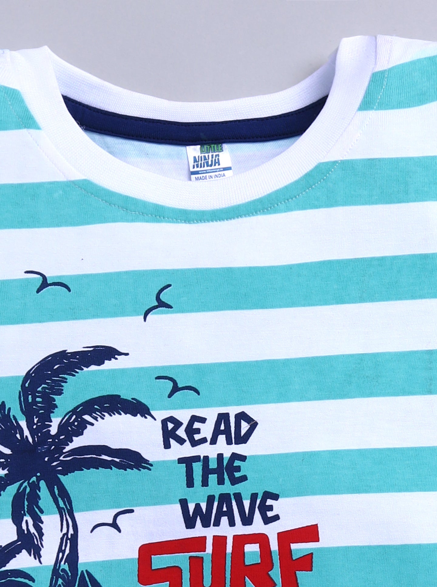 Beach Themed Stripped Pure Cotton Co-Ords Set