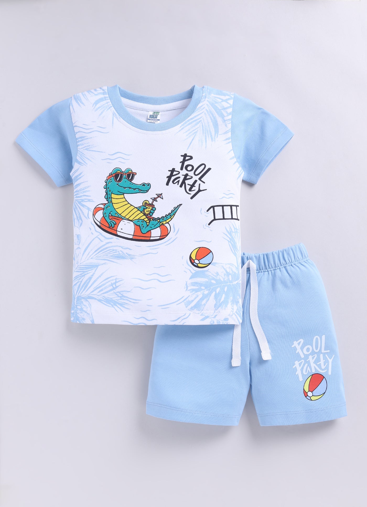 Relaxing Crocodile Pure Cotton Co-Ords Set