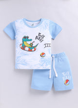 Relaxing Crocodile Pure Cotton Co-Ords Set