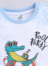 Relaxing Crocodile Pure Cotton Co-Ords Set