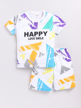 Boys Casual T-shirt Shorts  (MULTICOLOR1)