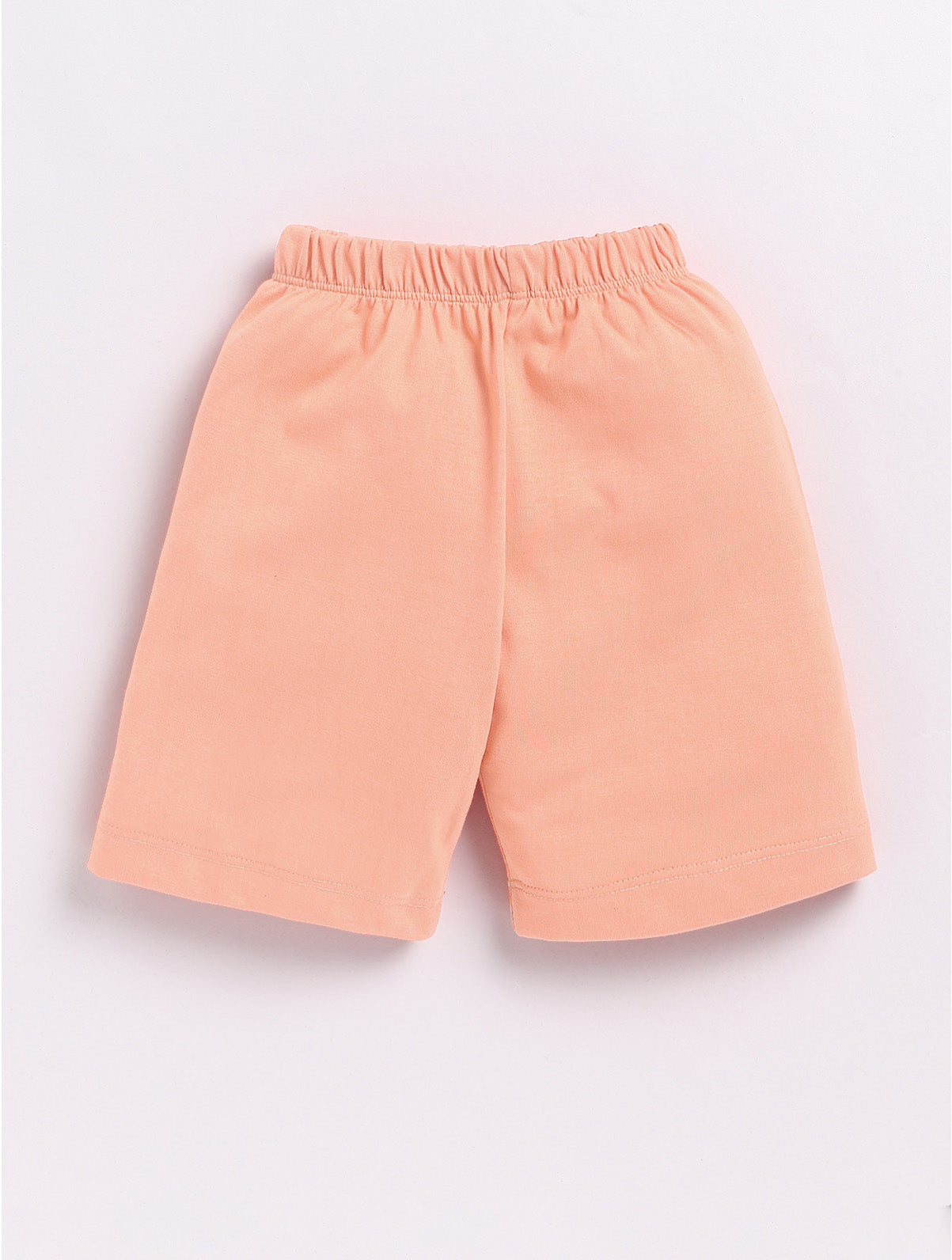 Boys Casual T-shirt Shorts  (WHITE ORANGE)