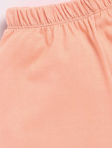 Boys Casual T-shirt Shorts  (WHITE ORANGE)