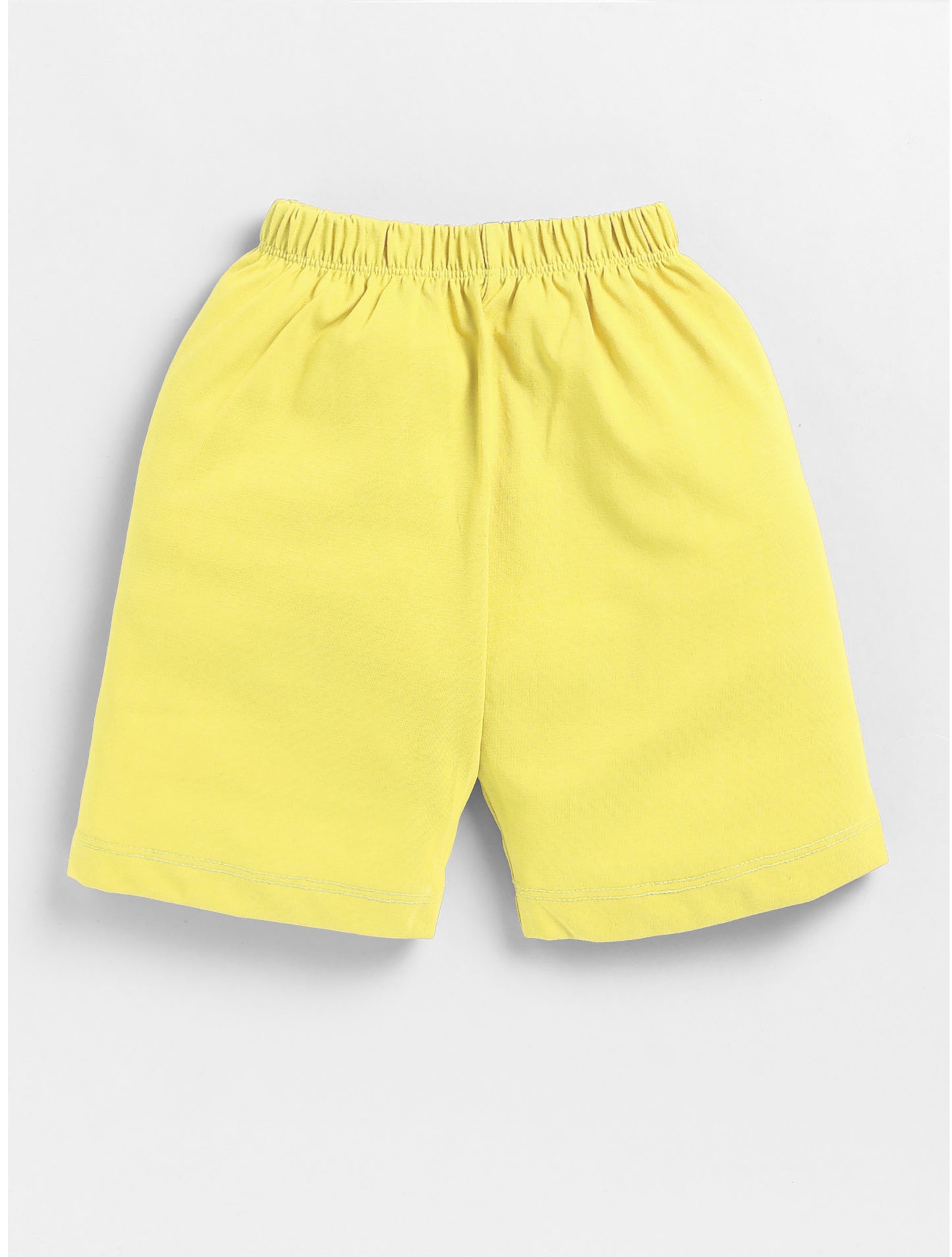 Boys Casual T-shirt Shorts  (BLACK YELLOW)