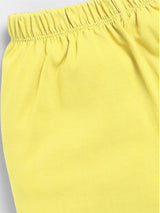 Boys Casual T-shirt Shorts  (BLACK YELLOW)