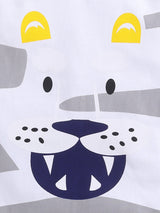 Boys Casual T-shirt Shorts  (WHITE YELLOW)