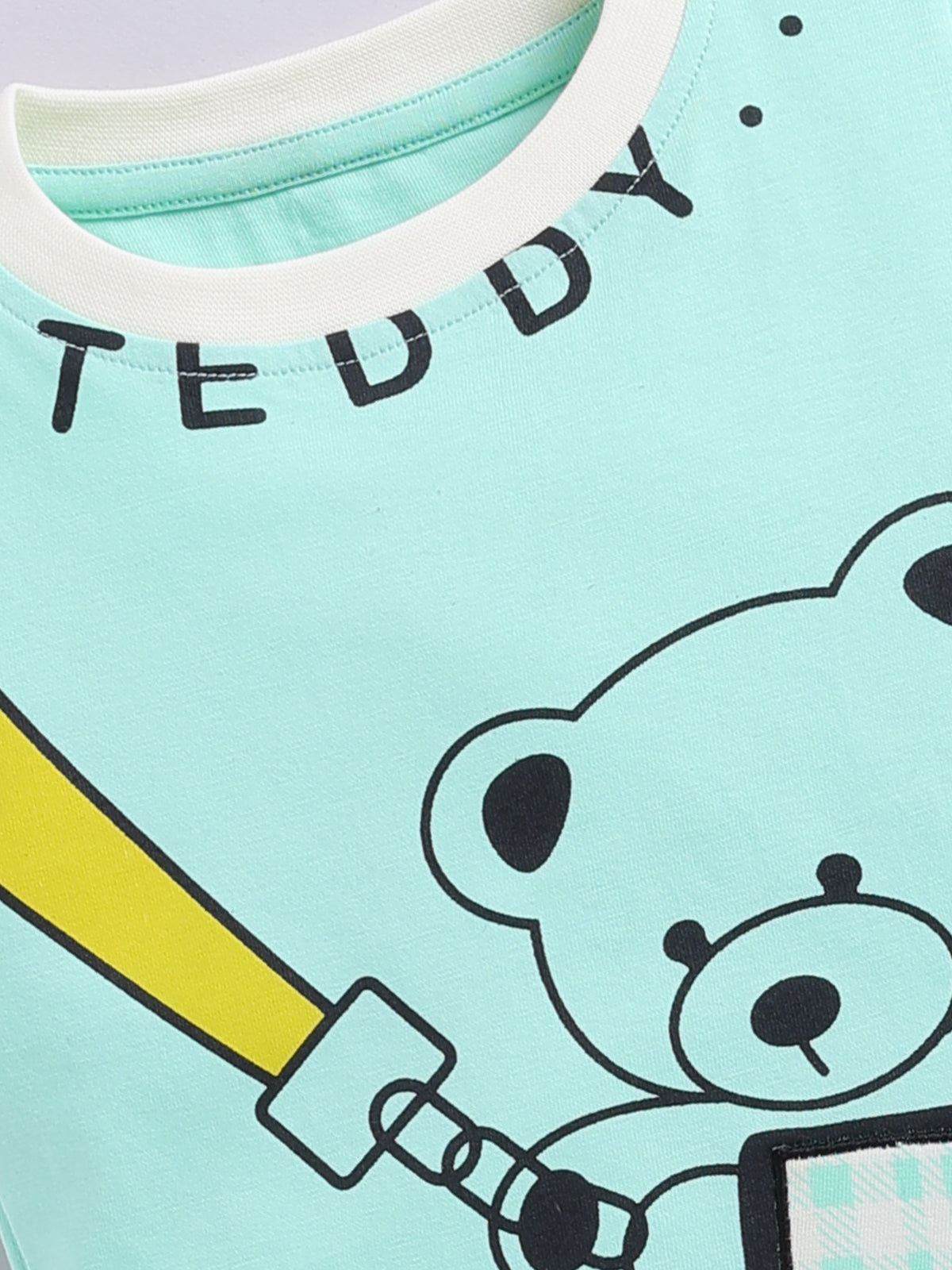 Boys Casual T-shirt Shorts  (SEA GREEN)