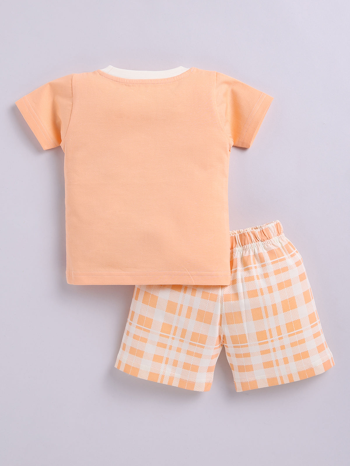Boys Casual T-shirt Shorts  (PEACH)