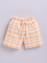 Boys Casual T-shirt Shorts  (PEACH)