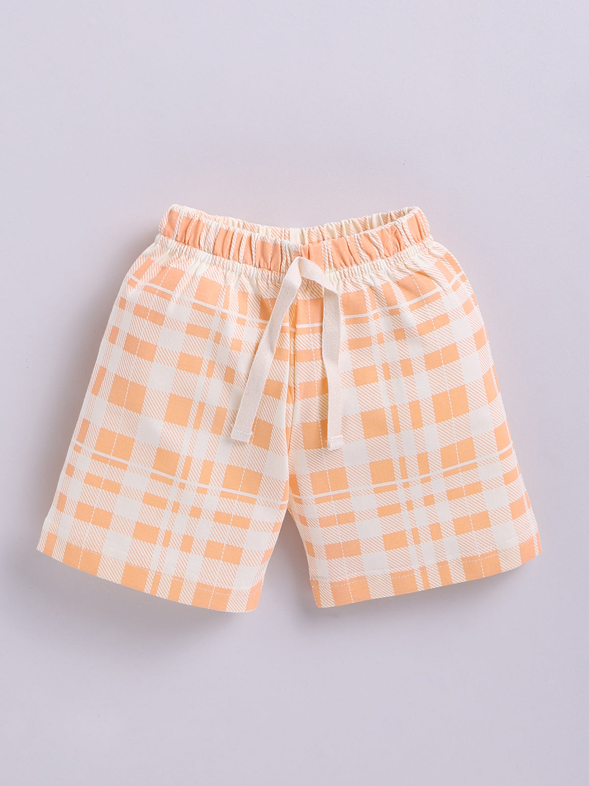 Boys Casual T-shirt Shorts  (PEACH)