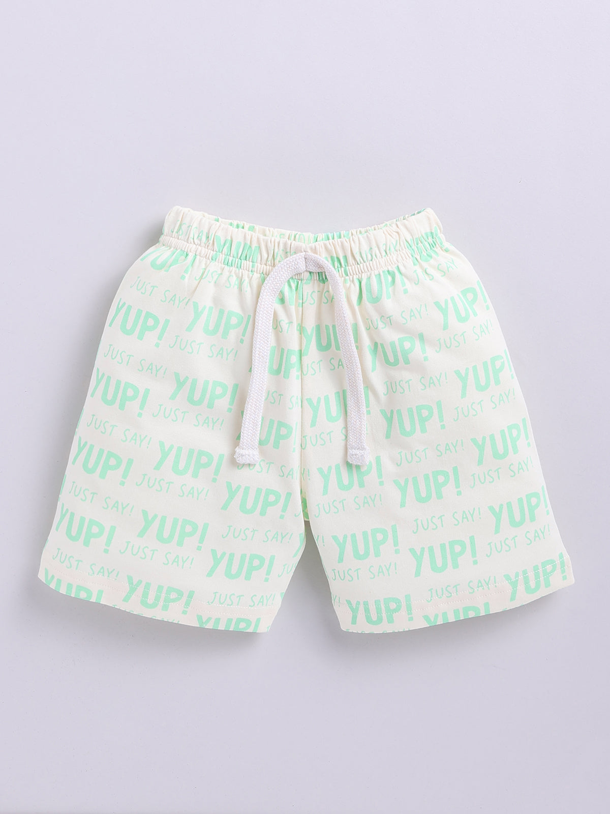 Boys Casual T-shirt Shorts  (SEA GREEN)