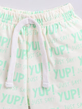 Boys Casual T-shirt Shorts  (SEA GREEN)