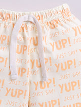 Boys Casual T-shirt Shorts  (PEACH)