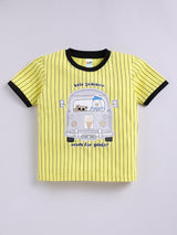 Boys Casual T-shirt Shorts  (YELLOW)