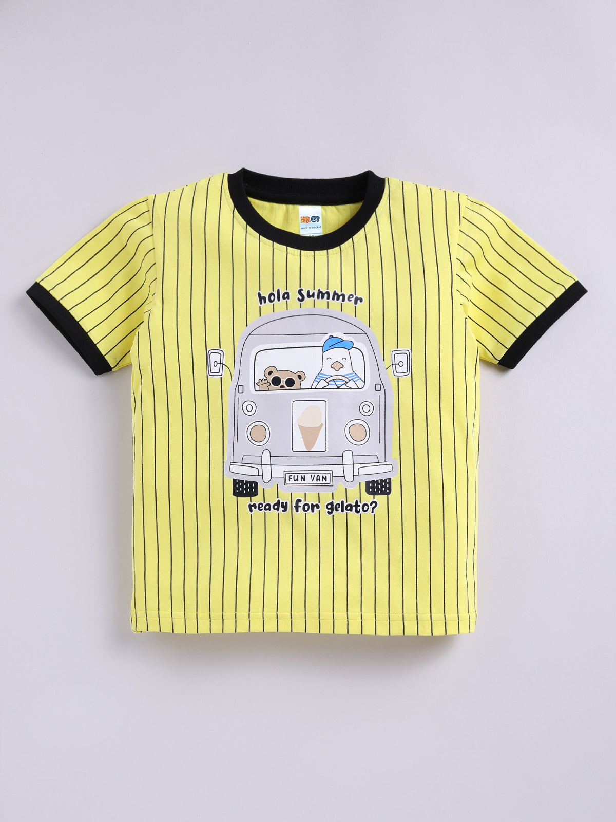 Boys Casual T-shirt Shorts  (YELLOW)