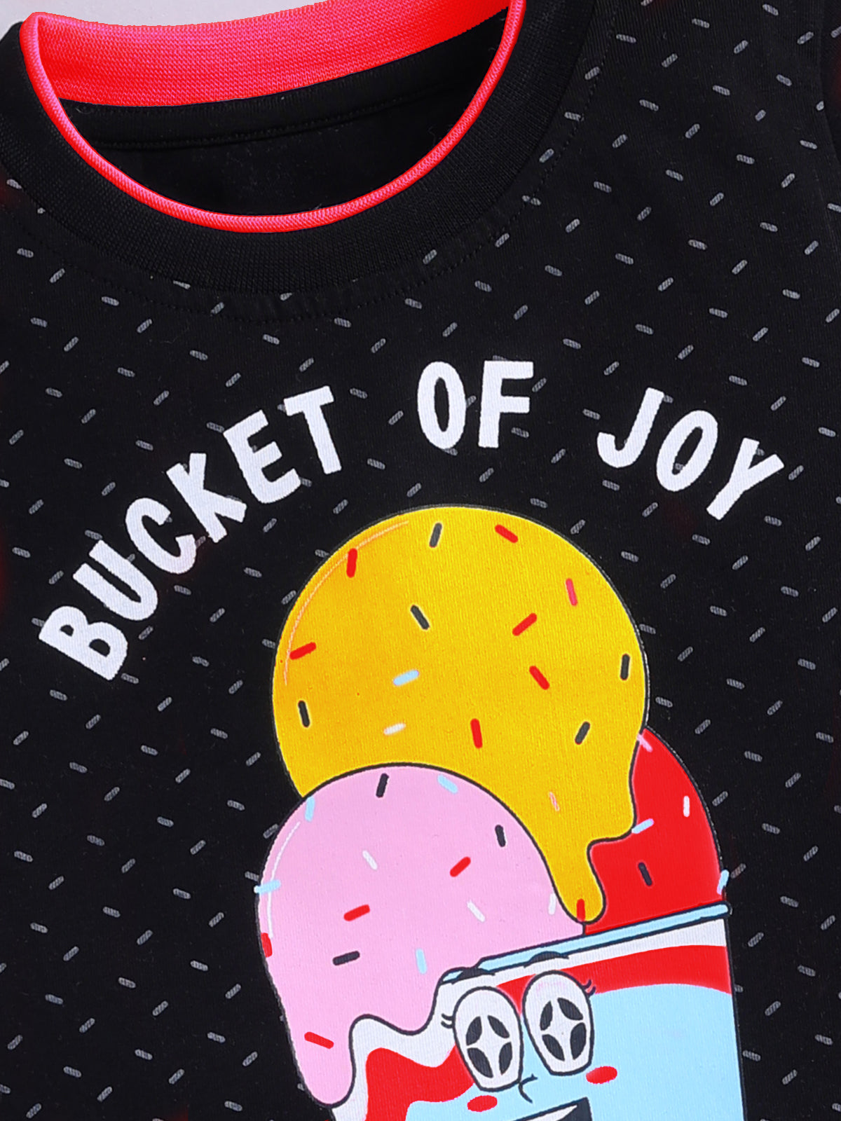 Boys Casual T-shirt Shorts  (BLACK PINK)