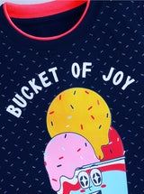 Boys Casual T-shirt Shorts  (NAVY YELLOW)