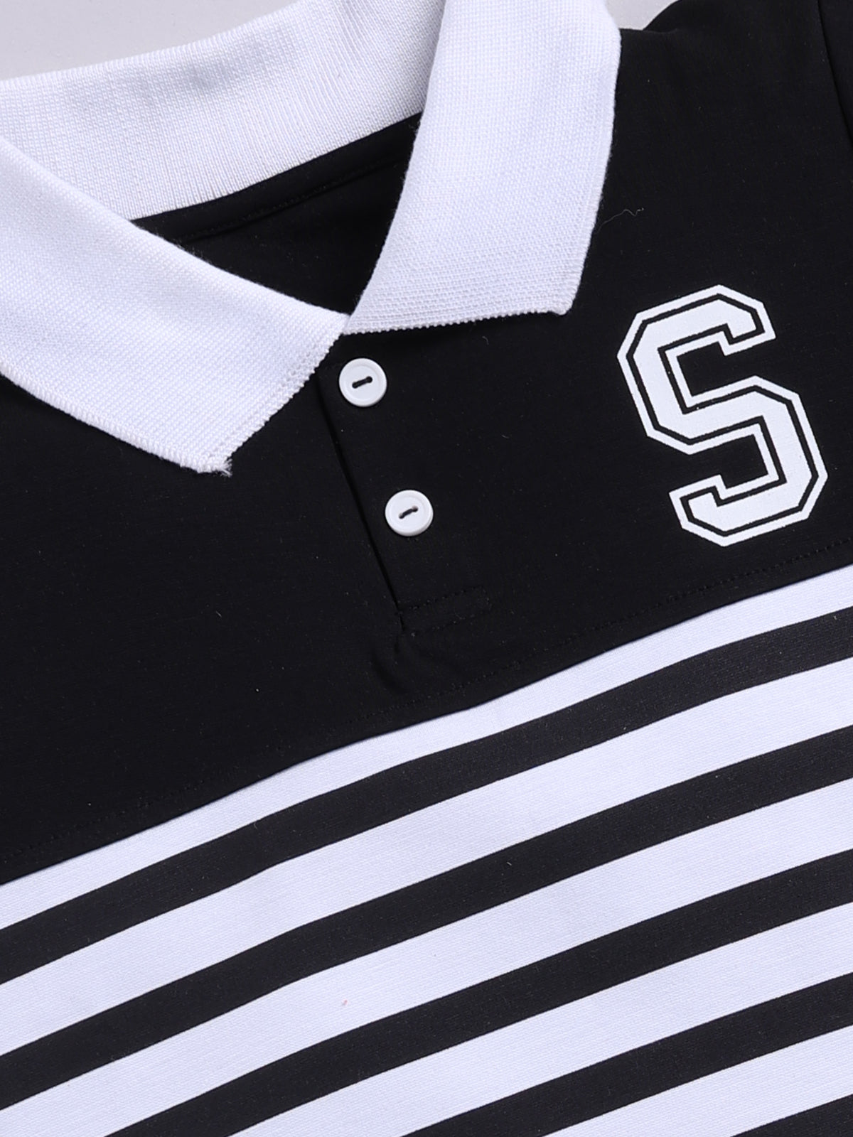 Boys Casual T-shirt Shorts  (BLACK)