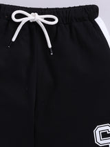 Boys Casual T-shirt Shorts  (BLACK)