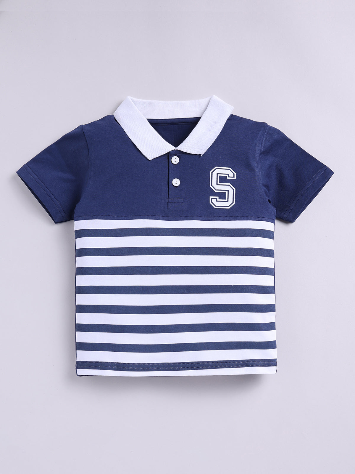 Boys Casual T-shirt Shorts  (BLUE)