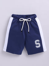 Boys Casual T-shirt Shorts  (BLUE)